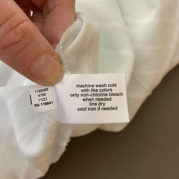 Lane Bryant Womens Top 22 24 Long Sleeve Wrap Tie Green Rayon Stripe NEW Shirt - Picture 13 of 16